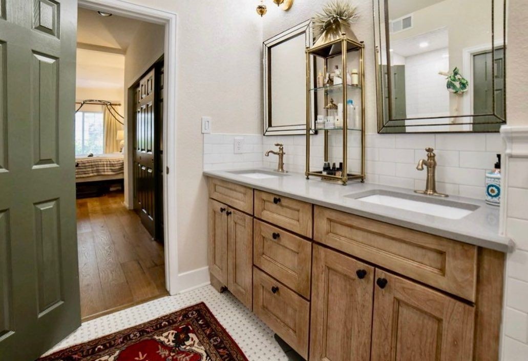 New wood bathroom cabinets in Centennial, CO